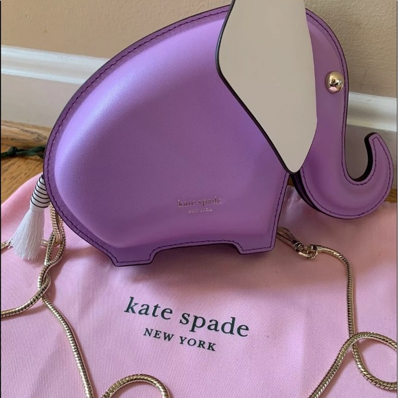 Kate Spade Tiny Elephant Crossbody Bag Iris Bloom - Picture 7 of 8